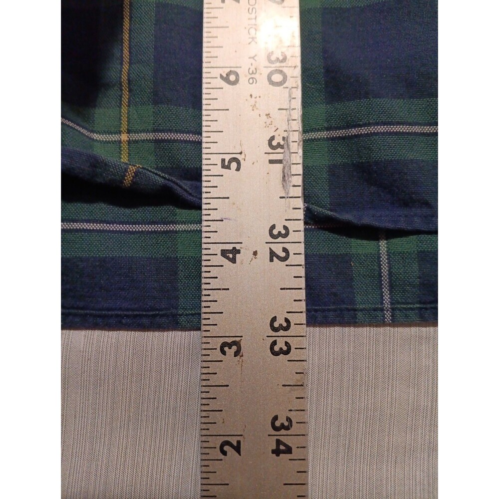 Ralph Lauren Shirt Mens 3XB Green Blue Plaid Button Down Long Sleeve Big Tall - Picture 3 of 4